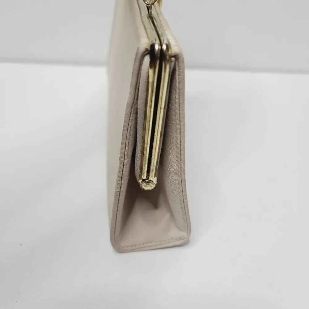 Vintage Classic Beige Neutral Structured Formal Evening Purse - Picture 2 of 16